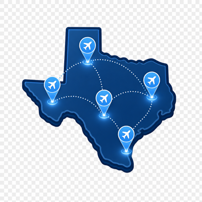 Multiple airports statewide view